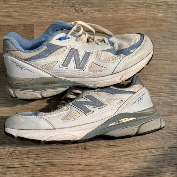 New balance 990 sneakers in blue and white 10 shoes - Picture 1 of 7